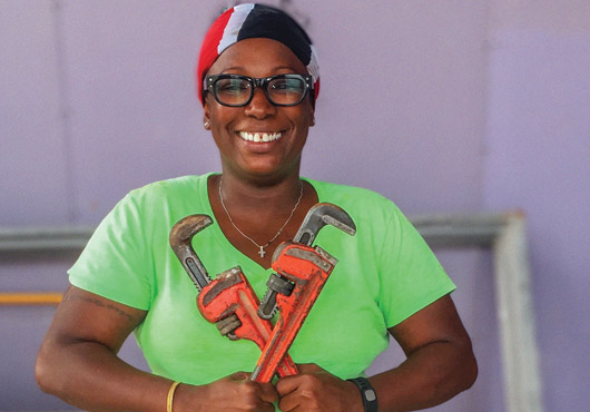 Plumber Judaline Cassidy founded Tools & Tiaras, a nonprofit organization that encourages and empowers girls and women to consider careers in the construction industry.